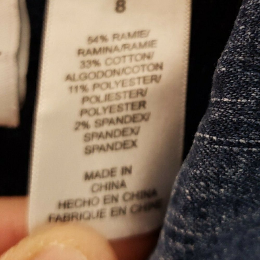 Alfred Dunner Womens Embroidered Denim Jacket 8 - Picture 7 of 7